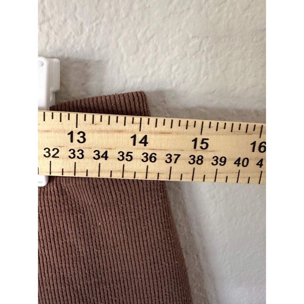 Vuori Aston Wide Leg Ribbed Pants Brown Size M Cozy Lounge Athleisure - Picture 6 of 7
